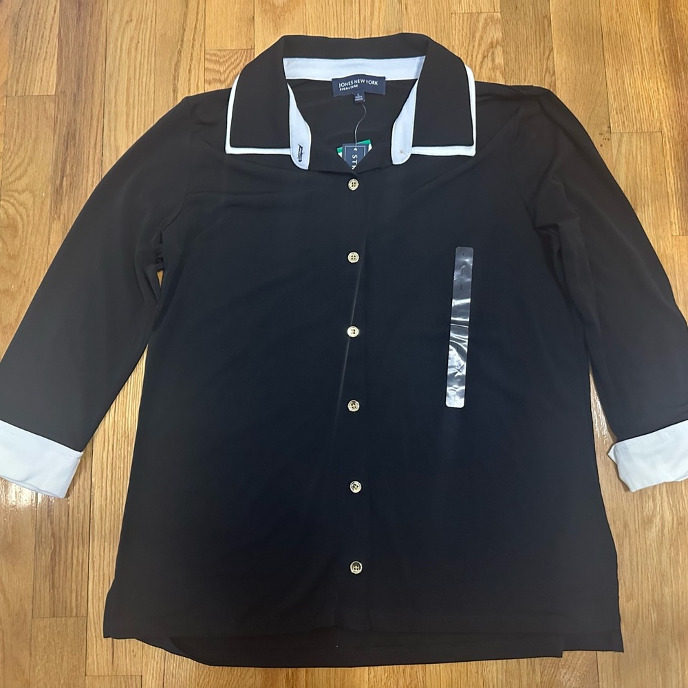Jones of New York Signature Black and White Women’s Blouse